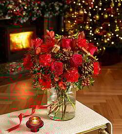 artificial christmas flowers