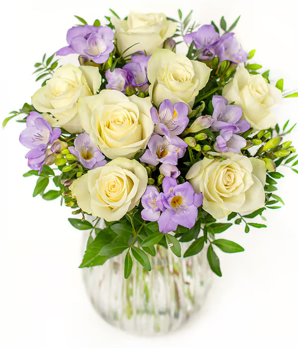 blue christmas flowers