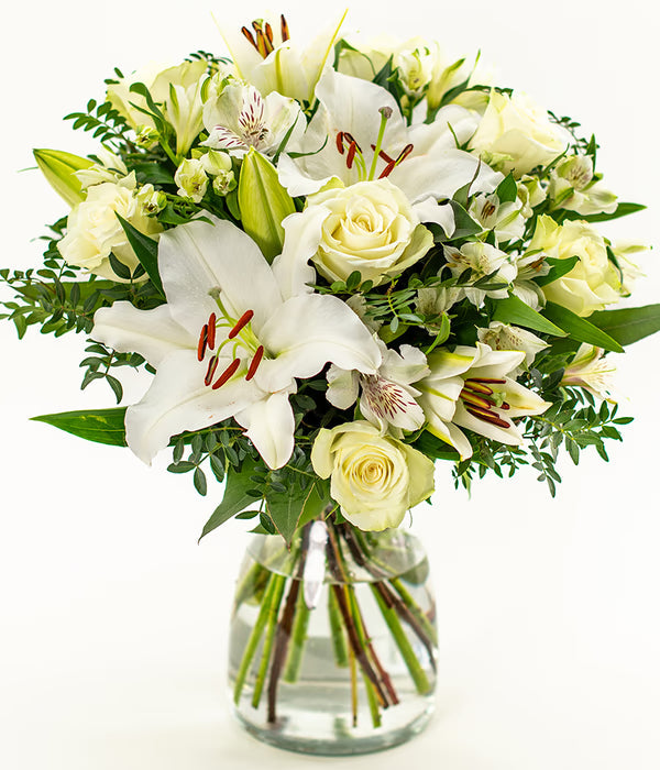 artificial potted poinsettias