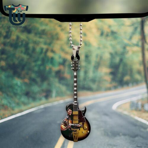 Guitar Elvis Presley Custom Shape Car Ornament