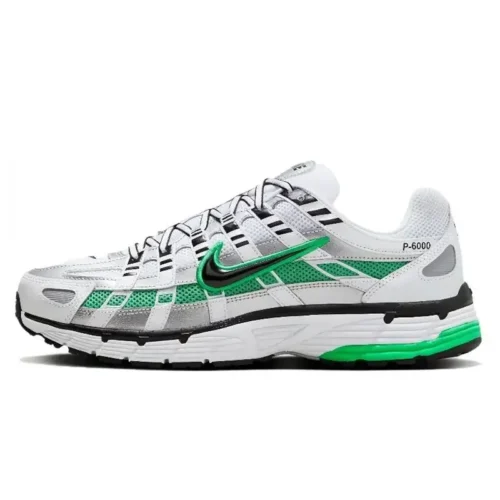Nike P-6000 CNPT Men and Women Comfortable Low-top Non-slip Sports Mesh Running Shoes White Black and Green