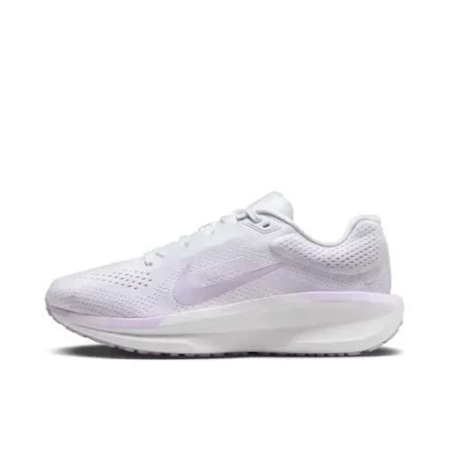 Nike Winflo 11 Men and Women Fitness Training Air-Cushioned Elastic Breathable Anti-slip Mesh Running Shoes White and Purple