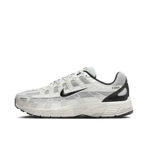 Nike P-6000 Platinum Tint Black HJ3488-001 Anti-slip Abrasion Resistant Men's/Women's Low-top Running Shoes