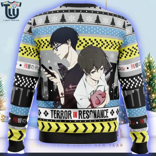 Nine And Twelve Terror In Resonance Ugly Christmas Sweater